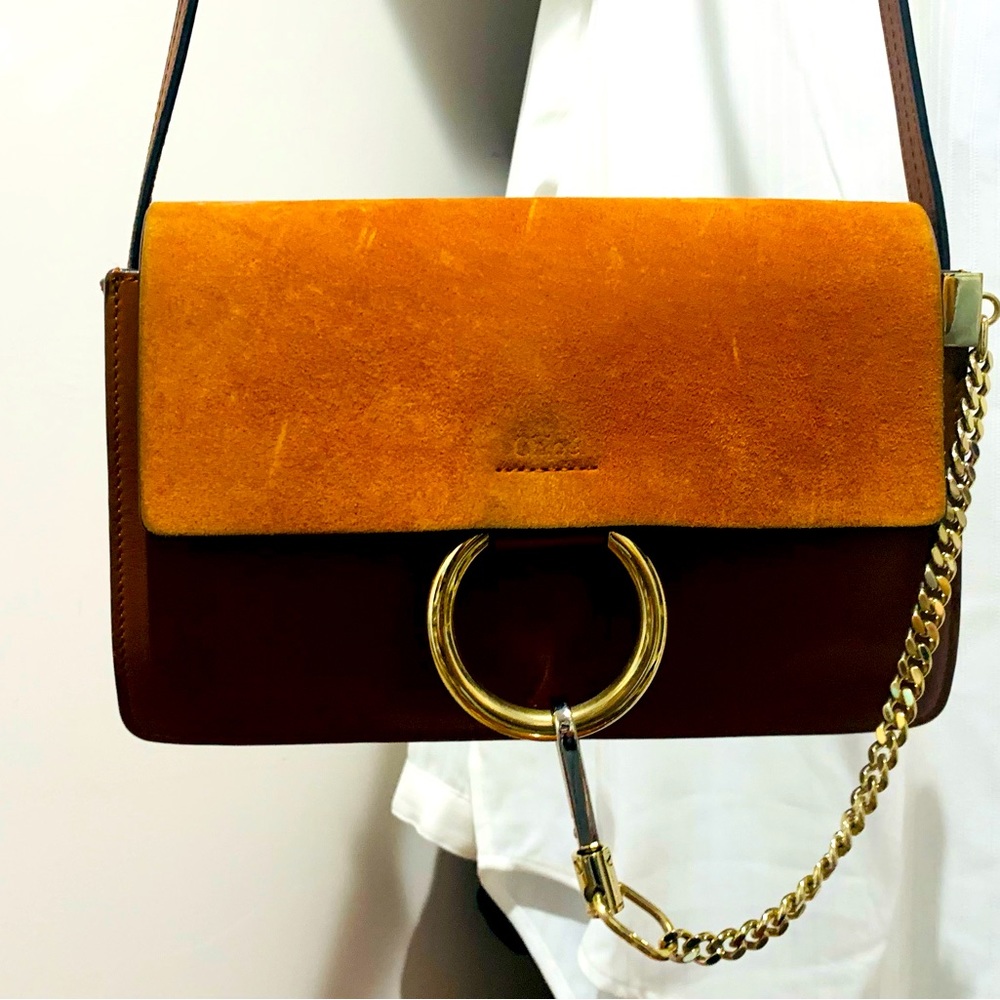 Chloe crossbody camel city bag